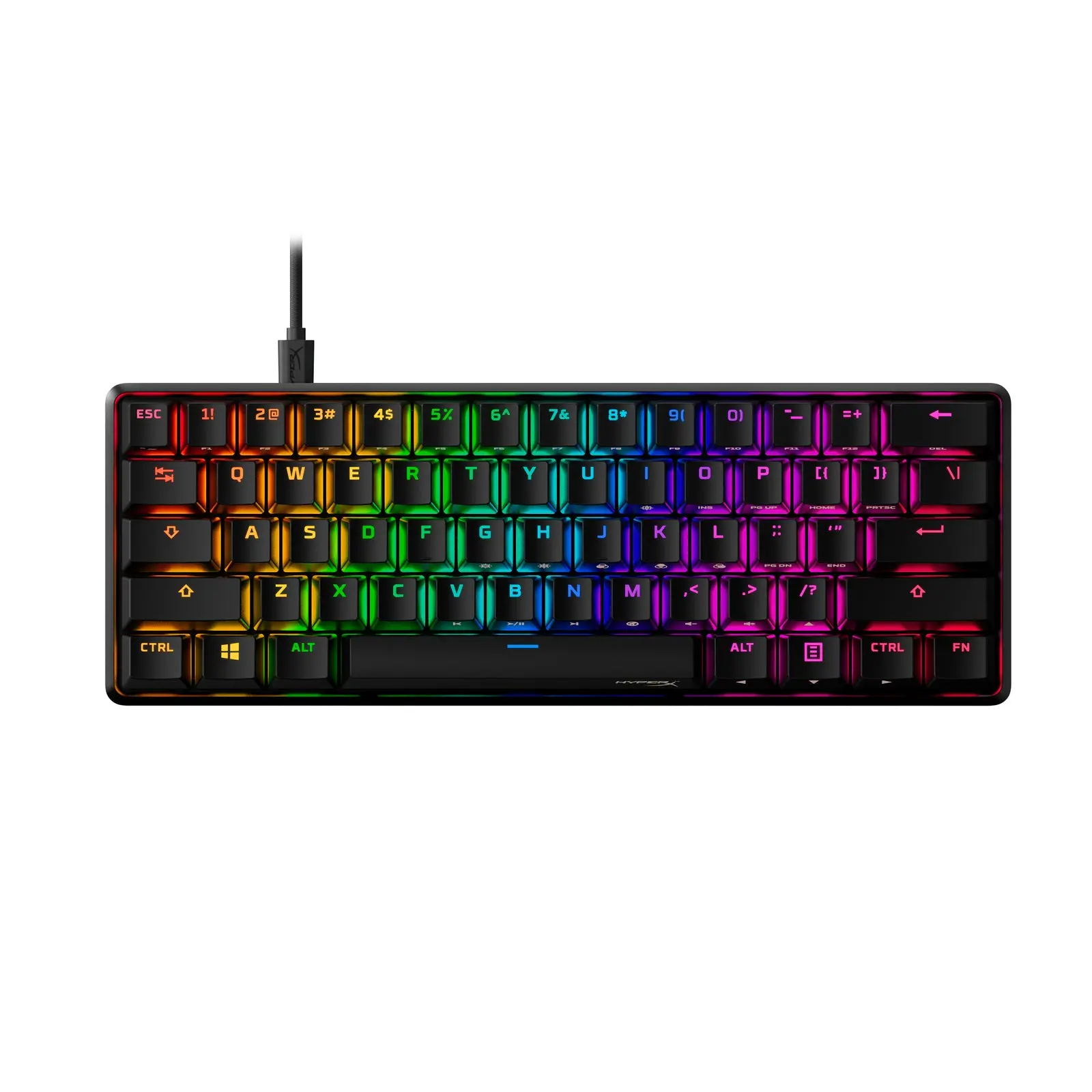 HyperX Alloy Origins 60% Wired Mechanical Gaming Keyboard - Mechanical Game Keyboard with Aluminum Body, Detachable Cable, PC Accessories for Gamer Stuff (PC Gaming Use)