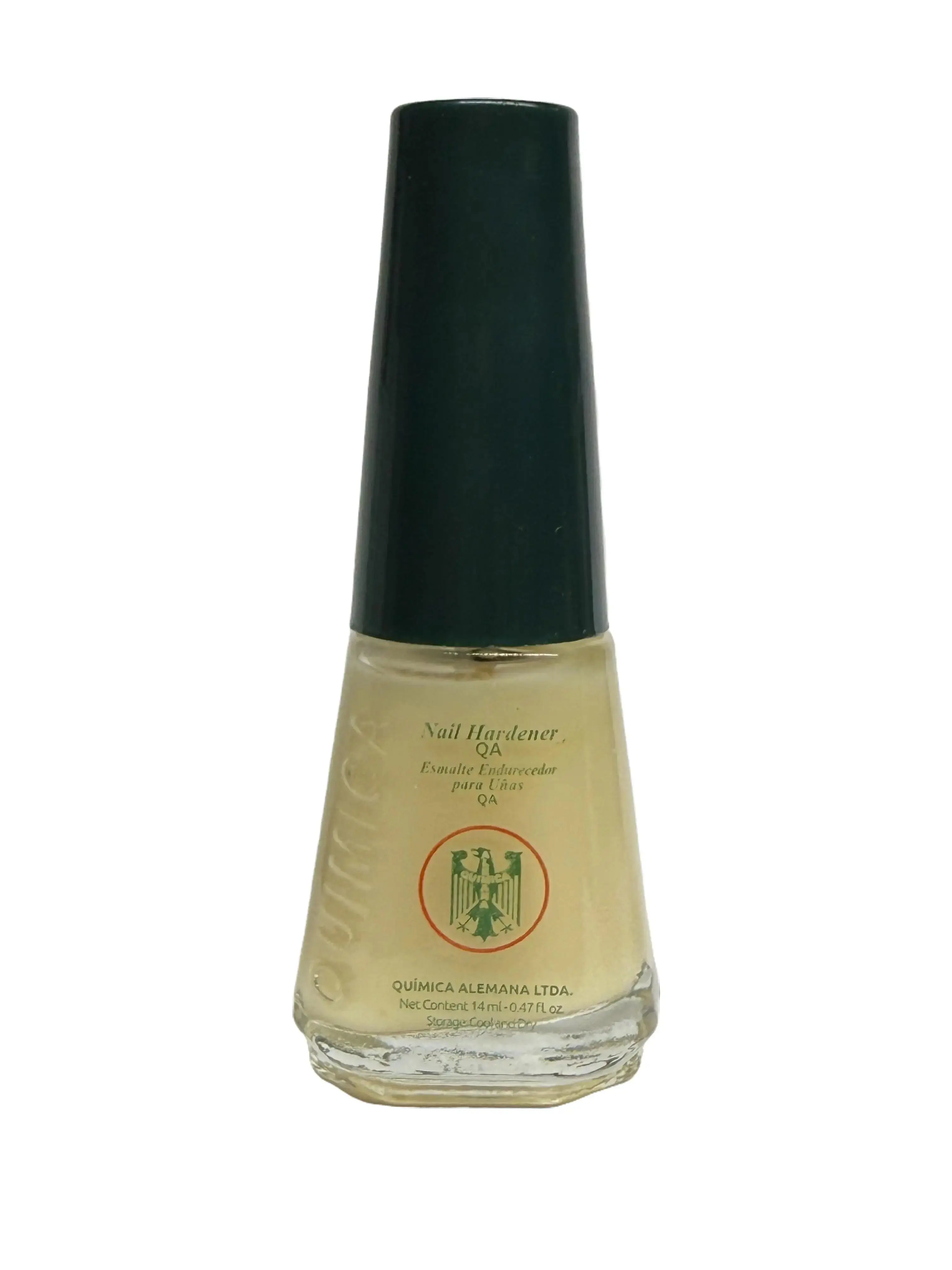 Quimica Aleman QA Formula Strengthening Liquid Nail Polish Bottle (0.47 oz/14ml) - Nontoxic, Youth-Safe, Peel-Preventing, At-Home Manicure Essential for DIY Nails At Home, No Harmful Substances, Shake Well, Manicure At Home