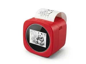 Smart AI Voice Sticker Printer, Fun Kids Toys Spark Imagination Intellectual Development, Mini Thermal Label Printer With Display, Smart Inkless Portable Sticker Maker For Home, 4 Rolls Paper Included