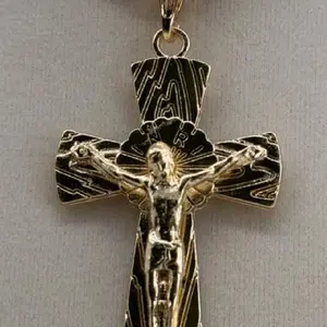 124 - 14K Goldplated Cross pendant