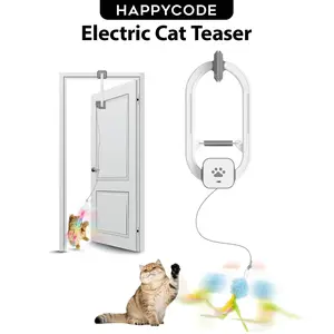 HAPPYCODE Electric Cat Teaser (No Remote), Rechargeable Door Clip Design, Interactive Pet Toy. Dual Modes – 360° Rotation & Irregular Jumping, Stimulates Physical and Mental Vitality. Cat Toy, Cat Supplies, Pet Supplies, Interactive Cat Toy, Perfect Gift