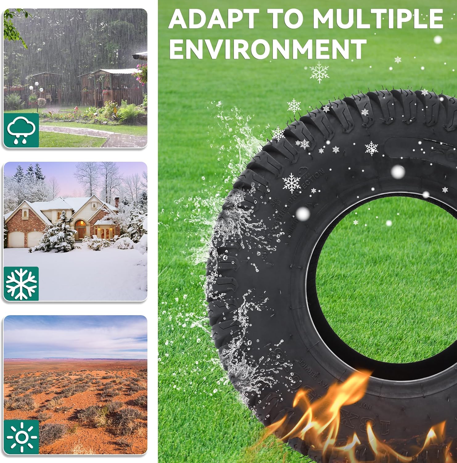 YITAMOTOR 18x8.5-8 Lawn Mower Tires, Suitable for Lawnmowers, Motorcycles, Garden Tractors, Golf Carts, and Farm Equipment, 4Ply, Set of 2