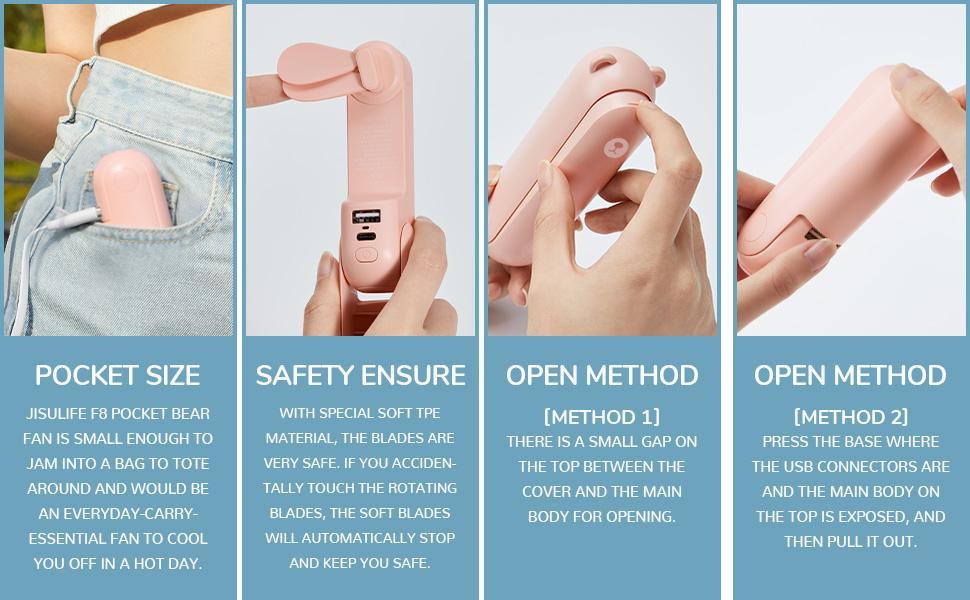 JISULIFE Portable Mini Fan, USB Rechargeable 4500mAh with Power Bank,Flashlight for Travel/Eyelash,Birthday Gifts for Women/Mom/Her/Girl portable mini JISULIFE Portable Mini Fan, USB Rechargeable 4500mAh with Power Bank,Flashlight for Travel/Eyelash,Birthday Gifts for Women/Mom/Her/Girl portable mini