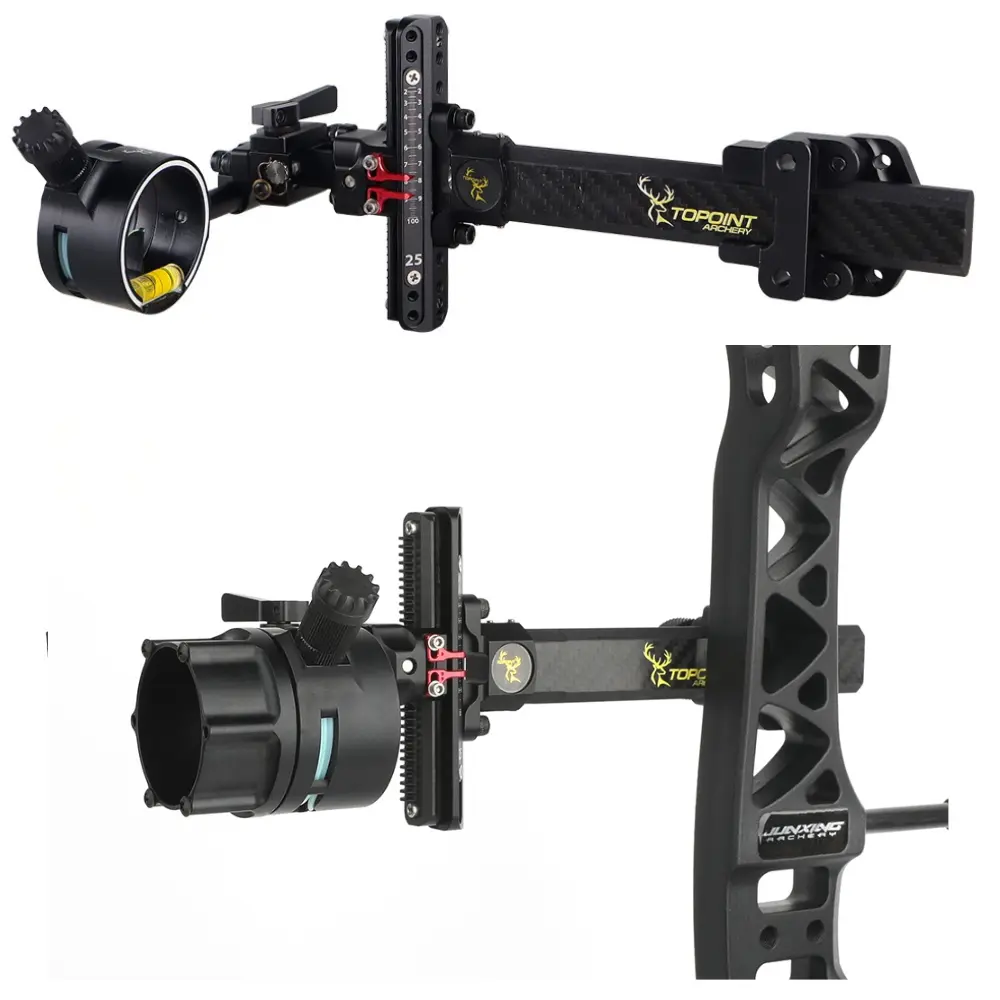 Competitive Archery Sight for Precision Aim, 6X & 8X Magnification, Quick Calibration Adjustment Knobs for Archers using Recurve & Compound Bows, Sights, Versatile Use, 1 Pc Archery Sight
