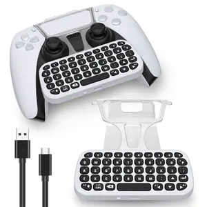 PS5 Controller Wireless Keyboard Bluetooth Mini Chatpad with 3.5mm Audio Jack for PS5 PS5 Pro Gaming Messaging Live Chat,PS5 Accessories