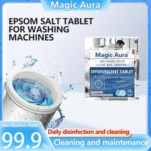 Washing Machine Cleaner Tablets – 12 Count, Concentrated Deep Cleaning, 1-Year Supply, Compatible with All Washers including HE