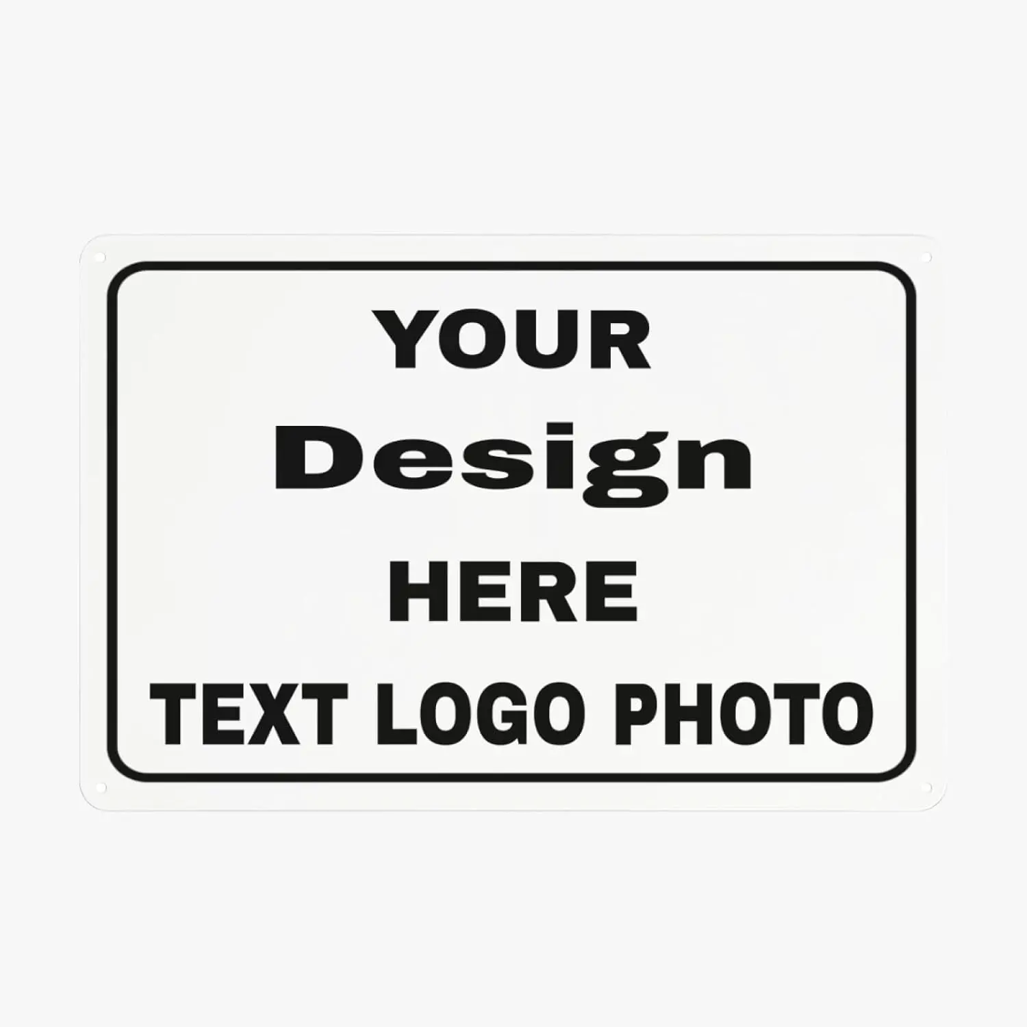 Custom Sign, Personalized Metal Signs, Customize for Office, Business, Workplace, Home, Airbnb, Delivery Red Signs, 10x7 Inches, Rust Free .040 Aluminum, Fade Resistant, Made in USA by Sigo Signs B