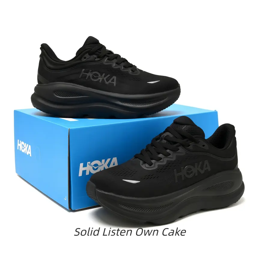Sleek All-Black Athletic Sneakers, minimalist dark design matches all outfits for cool versatile sporty styling