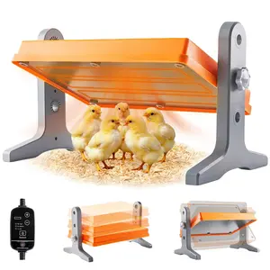 Chick Brooder Heater Plate – 12" x 8" Adjustable Height & Temperature Poultry Warmer for Up to 10 Chicks, Brooder Heating Plate for Chicks and Ducklings, Orange
