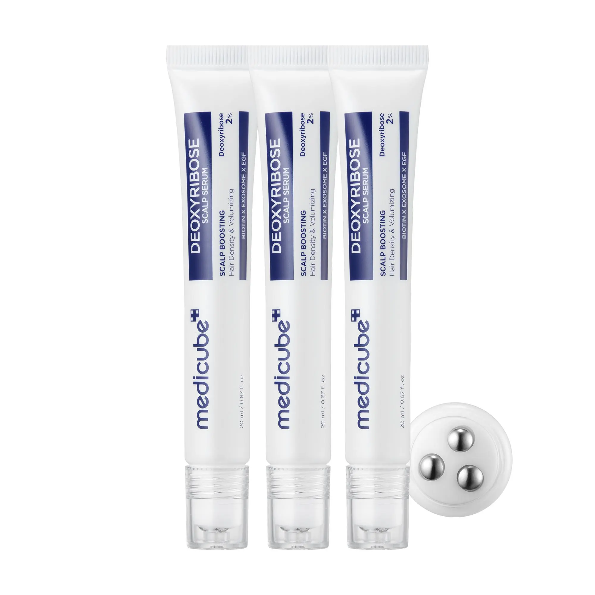 [medicube] Deoxyribose Scalp Serum | For Fuller-Looking Hair & Scalp Strengthening Roll-On Serum | Deoxyribose, Rosemary, EGF, Caffeine for Fine, Thin Hair | Korean Hair Care, K-Beauty