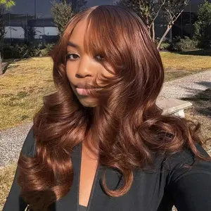 [Exclusive Deal] OQ HAIR Chocolate Brown Butterfly Layered Body Wave Glueless Wig 7x5 Pre-Cut Wear Go Human Hair Wigs Pre-Plucked Natural Hairline Bleached Invisible Knots Face-Framing Pre-Styled Colored Wigs