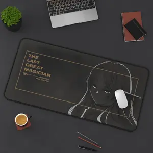 The Last Great Magician Mousepad | Frieren Deskmat | Frieren Mousepad | Black and White Large Anime Aesthetic Mousepad, Desk Mat, PC Accessories.