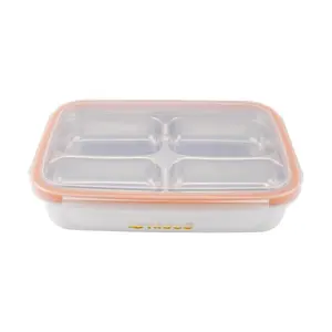 Kidoo Korean Stainless Steel Lunch Box 1100ml - Leakproof Bento Box for Adults & Students, Food Storage Container for Work & School
