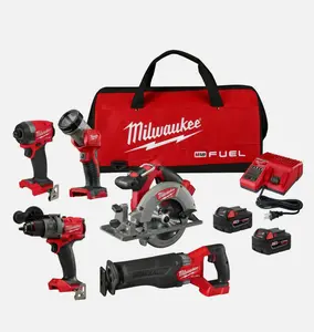 Milwaukee M18 FUEL 18V Lithium-Ion Brushless Cordless Combo Kit (5-Tool) with Two 5.0 Ah Batteries, 1 Charger 1 Tool Bag
