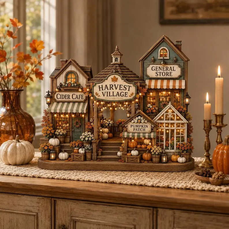 Harvest Home Wooden 2D Sign, Vintage Halloween Decor 2026, Fall Decor 2026, Autumn Bakery Wooden Sign Decor, Fall Pumpkin House Decor, Autumn Table Sign, Thanksgiving Farmhouse Gift, Cozy Country Shelf Decor, Bookshelf Decor