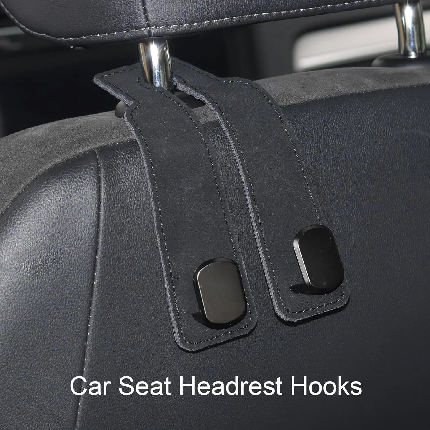 Leather Car Headrest Hooks - Twinhook Purse Holders & Car Bag Organizers, 2026 Seat Back Hangers for Travel Purses and Bags