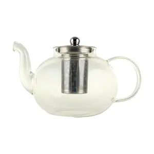 KOTO Japanese Glass Teapot with Stainless Steel Infuser - 1200ml Heat-Resistant, Explosion-Proof Tea Maker for Loose Leaf Tea & Stovetop Brewing