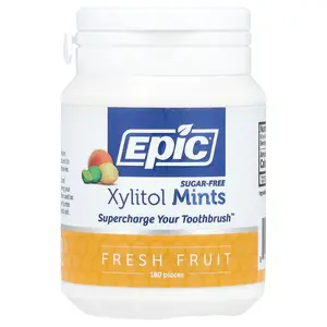 Epic Dental Xylitol Mints, Sugar-Free, Fresh Fruit, 180 Pieces
