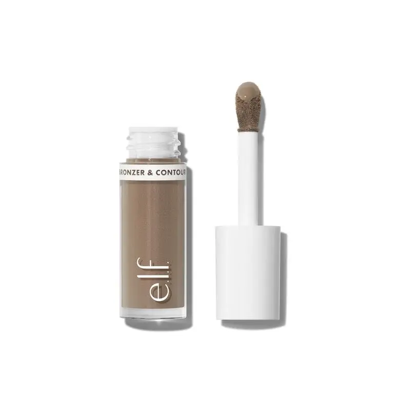 e.l.f. Camo Long Lasting Liquid Bronzer & Contour - Highly Pigmented Highlighter Cream for Sculpted Face Stick & Self Tan Bronzing 0.13oz (10ml)