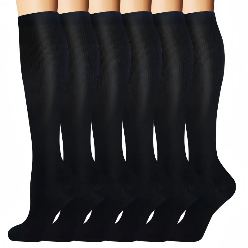 Flimexa Glow 6 Pairs Women Compression Socks Breathable Moisture-Wicking Support cosy socks stylish compression socks patterned socks dots socks socks on point for Running Gym Travel Work Daily Comfort Wear