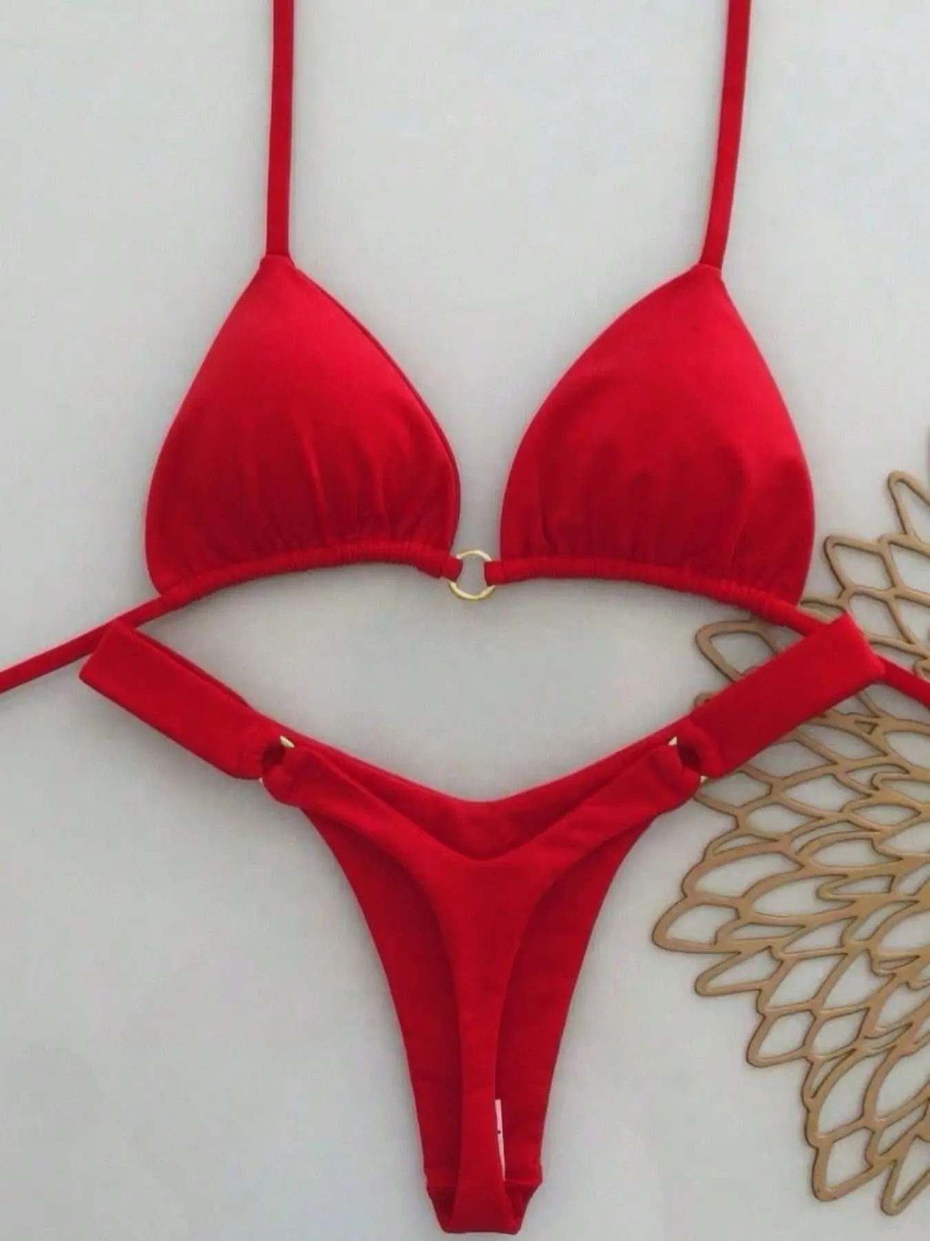 Women's Fashion Split Bikini Set, Stylish Two-Piece Swimsuit, Perfect for Beach & Pool, Trendy Summer Swimwear for Women, Beach Bathing Suit, Plain Bikini Set, Summer Swimsuits, Swimsuit Sets, Swimsuit Beachwear