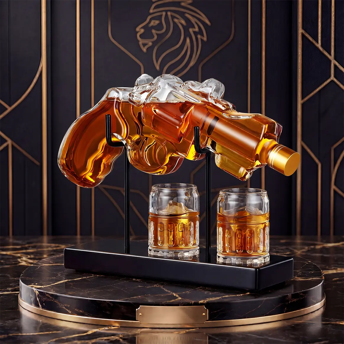 Man Cave Bar accessories, Whiskey Decanter Set with Shot Glass, Cool Anniversary Birthday Gift Ideas for Men Women, Funny Military Retirement Present, Home Bar Drinking Party  Bottle Container Utensils Traditional Classic Mug homedecor,home essentials