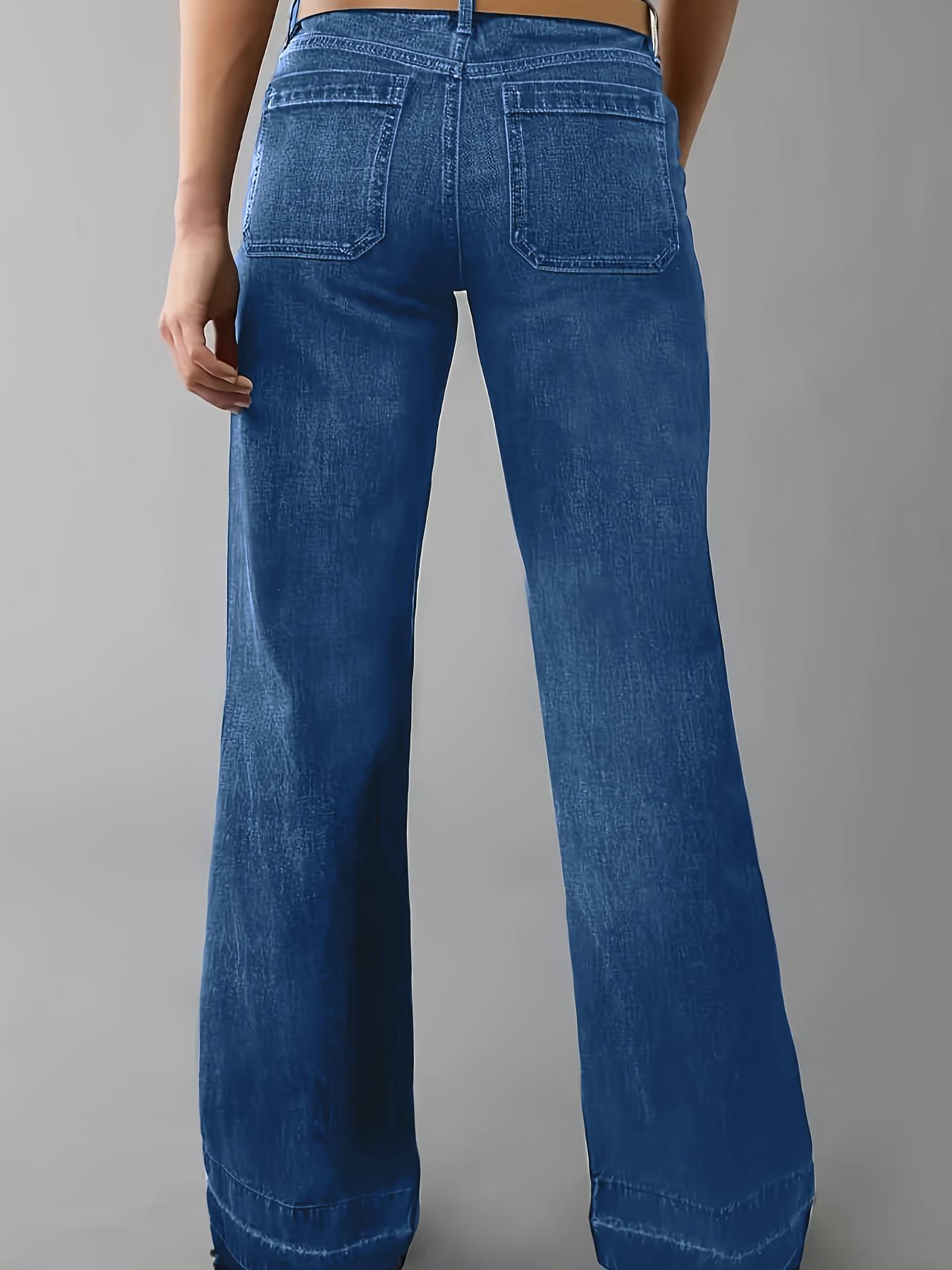 Women's Loose Straight Leg Denim Jeans, Comfortable Casual Style, Perfect for Daily Wear and Outdoor Activities, T-chic