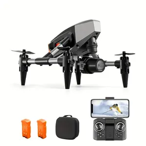 Mini Drone with 4K Dual Camera, DX1 Foldable FPV Drone for Adults and Beginners, Pro Level Alloy Texture Body, Optical Flow Positioning for Stable Hover, 50x Zoom, Gesture Control, 2 Batteries & Case