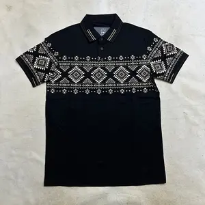 Hudson Modern Fit Stretch Cotton Aztec Polo