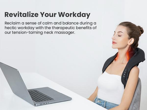 Wireless Neck Massager with Heat, Nekteck 6D Cordless Shiatsu Neck and Back Massager, for Pain Relief Deep Tissue, Ideal Gift for Men and Women