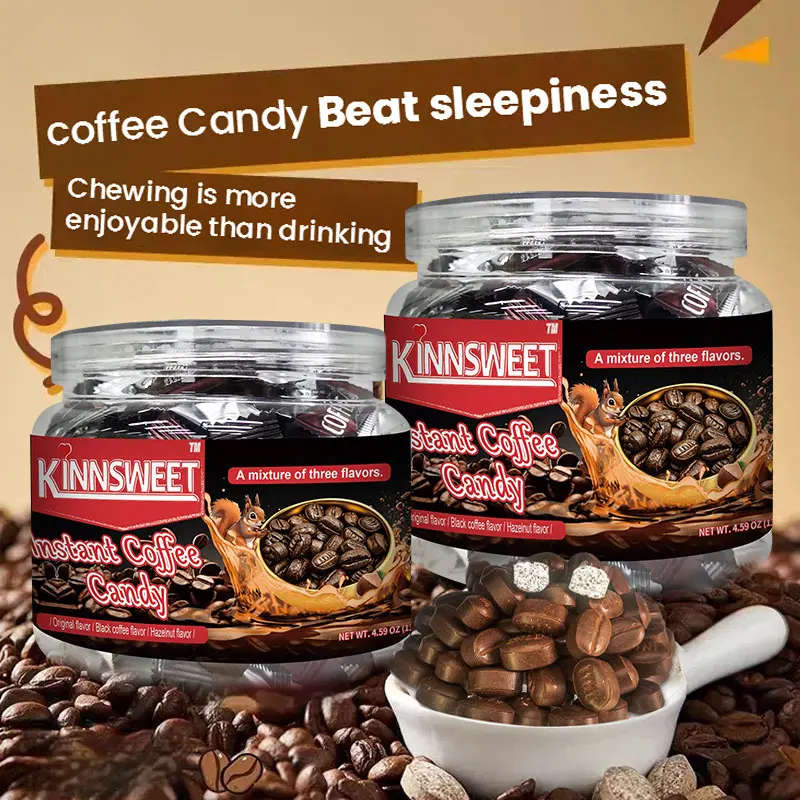 Focus Coffee Candy - Highly Concentrated Coffee Candy Natural Caffeine - Coffee you can Suck Real Coffee Anytime Sweet Snack Candies Snack Bean Bonbon Rich Bold Taste for Coffee Lovers Cappuccino Hard Candy Made with Real Coffee Extract