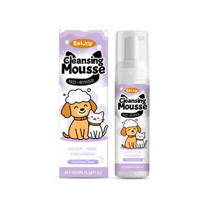 No-Rinse Pet Cleansing Mousse for Dogs & Cats, Waterless Grooming Foam to Clean, Deodorize & Refresh Fur，Perfect for Travel, Emergency Cleaning