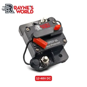 Rayne's World 30-300A 12V-48V DC Waterproof Circuit Breaker Manual Reset - Car Stereo, RV, Solar Power, Automotive, Marine, Trolling Motor