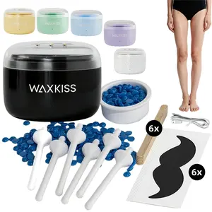 Mini Silicone Wax Warmer 50ml, Electric Wax Heater Kit for Nose Ear Full Body Hair Removal, Beginner Friendly Fast Melt Wax Pot Easy Clean