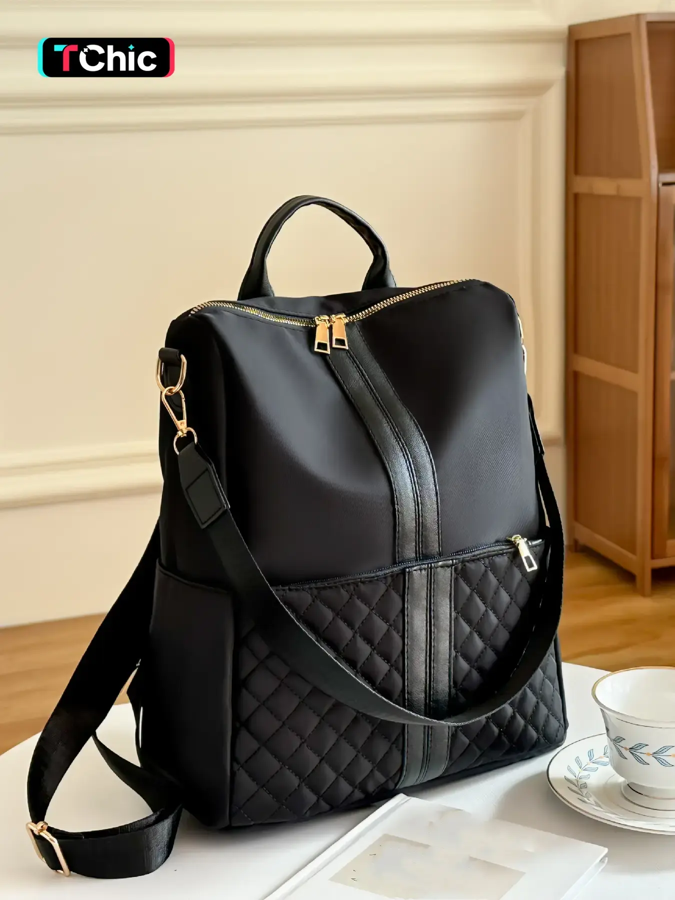 Simple Practical Fashion Design Large Capacity Backpack, Soft Padded Shoulder Bag, Multiple Carrying Styles, High Capacity Backpack Bags, Ideal for Commuting and Shopping