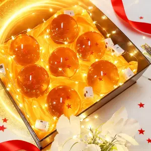 DLDA Dragon DBZ 7.6CM Crystal Acrylic Ball Transparent Collectible Toy Anime Over Size Set With Unique Gift Box