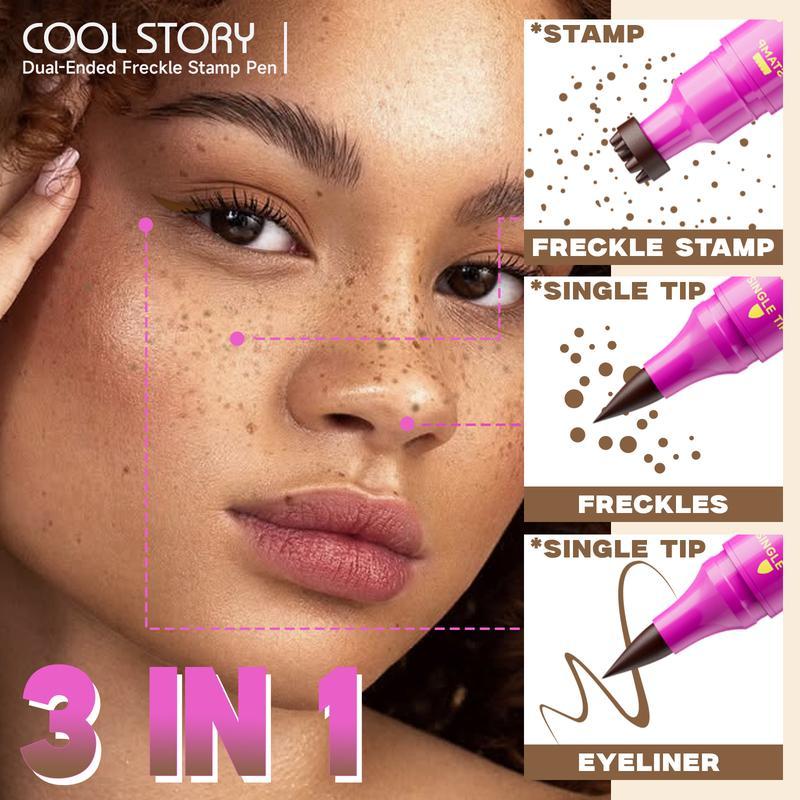Waterproof Freckles Pen: Faux Freckle Stamp and Fine Tip Eyeliner for Realistic, Long-Lasting Freckles and Effortless Makeup, Perfect for Daily Wear and Cosplay Waterproof Freckles Pen: Faux Freckle Stamp and Fine Tip Eyeliner for Realistic, Long-Lasting Freckles and Effortless Makeup, Perfect for Daily Wear and Cosplay