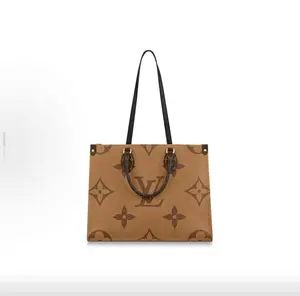 Pre-owned Louis Vuitton cc OnTheGo MM Black Tote Bag with Shoulder Strap