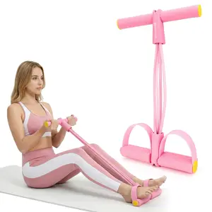 Multi-functional Fitness Resistance Band Set:Handle-Equipped Fitness Bands,Including 4 Tubes of Elastic Yoga Pedal Pull Bands,Suitable for Full-Body Training Workout Accessories Workout Equipment