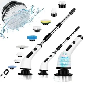 2026 Upgraded Electric Spin Scrubber Cordless Cleaning Brush with 9 Replaceable Brush Heads, Dual Speed, IPX7 Waterproof, Extendable Handle, Power Scrubber for Bathroom, Shower, Tile, Tub, Kitchen & Toilet.TikTokShopBlackFriday Multi-purpose Cleaning Kit
