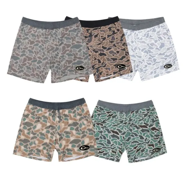 Drake Classic Deer Camo Athletic Short, Whitetail Hunting Shorts, Archery Hunting Apparel, Lightweight Summer Shorts