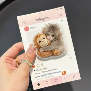 Kawaii Baby Monkey Plush MagSafe Phone Grip – Magnetic Pop Socket & Kickstand – Cute Phone Accessory