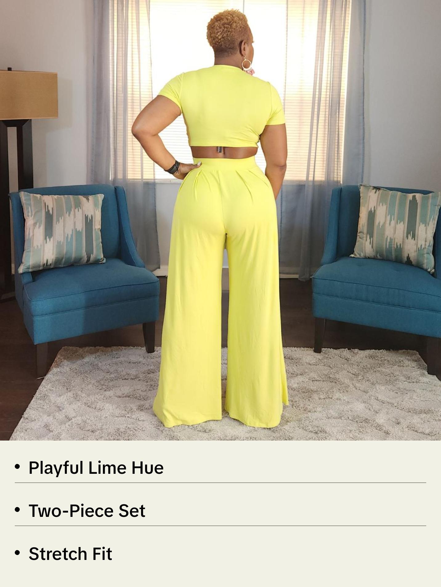 Lets Connect Pants Set (lime)