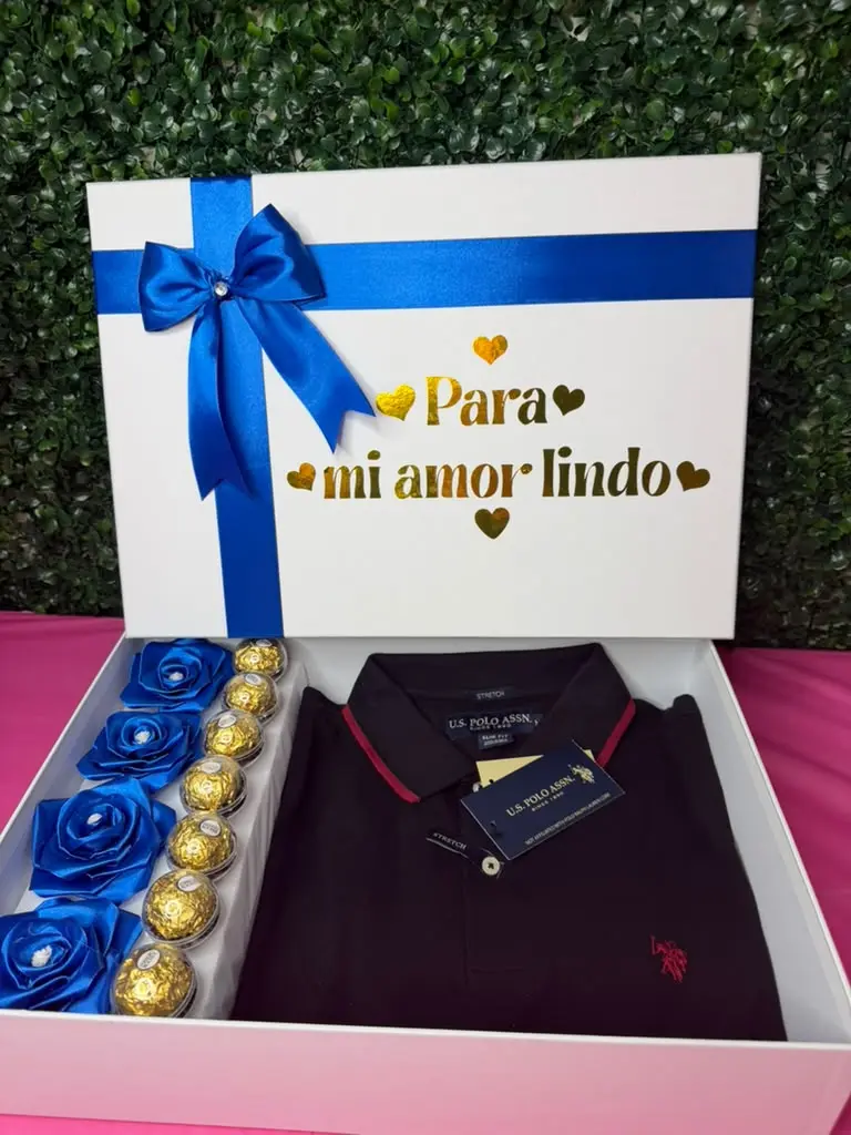 Personalized Gift Set: Polo Shirt + Sunglasses + Chocolates