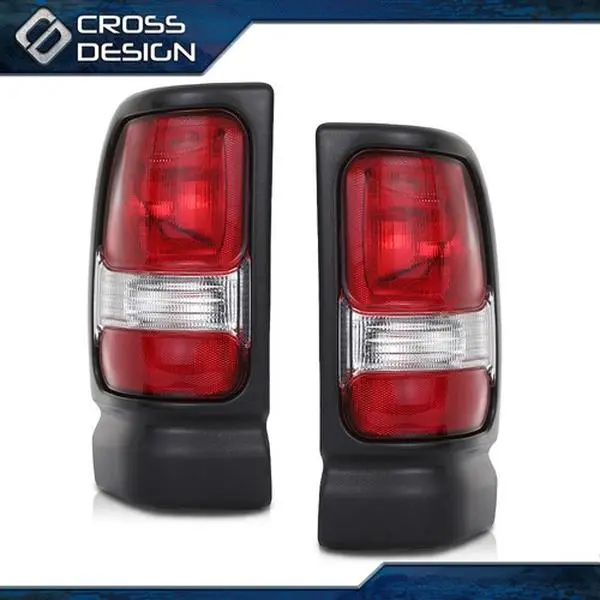 CROSSDESIGN Rear Taillight Lamp Pair Set, Factory-Direct Automotive Lighting Accessories with Direct Pricing by the Factory, Fit for 1994-2001 Dodge Ram 1500, 2500, 3500 Pickup Carlights