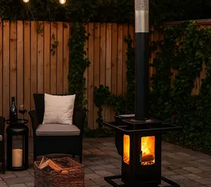 HEATMAXX Pellet Patio Heater with 3 Glass Panel HEATMAXX Pellet Patio Heater with 3 Glass Panel