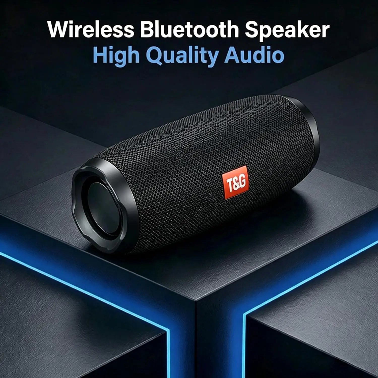 T&G TG117 Portable Bluetooth Speaker, IPX4 Waterproof Wireless Speaker with Subwoofer, 10W Stereo Pairing, Mini Loud Speaker for Biking & Traveling, Supports TWS & FM Radio & TF Card, Gift, Black,Audio,Smartphone