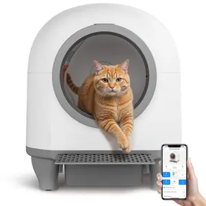 Revolutionize Your Cat's Hygiene with the WARCAT Smart Low-Noise Auto-Cleaning Litter Box – Effortless App-Controlled Cleanliness and Safety for Medium Cats!