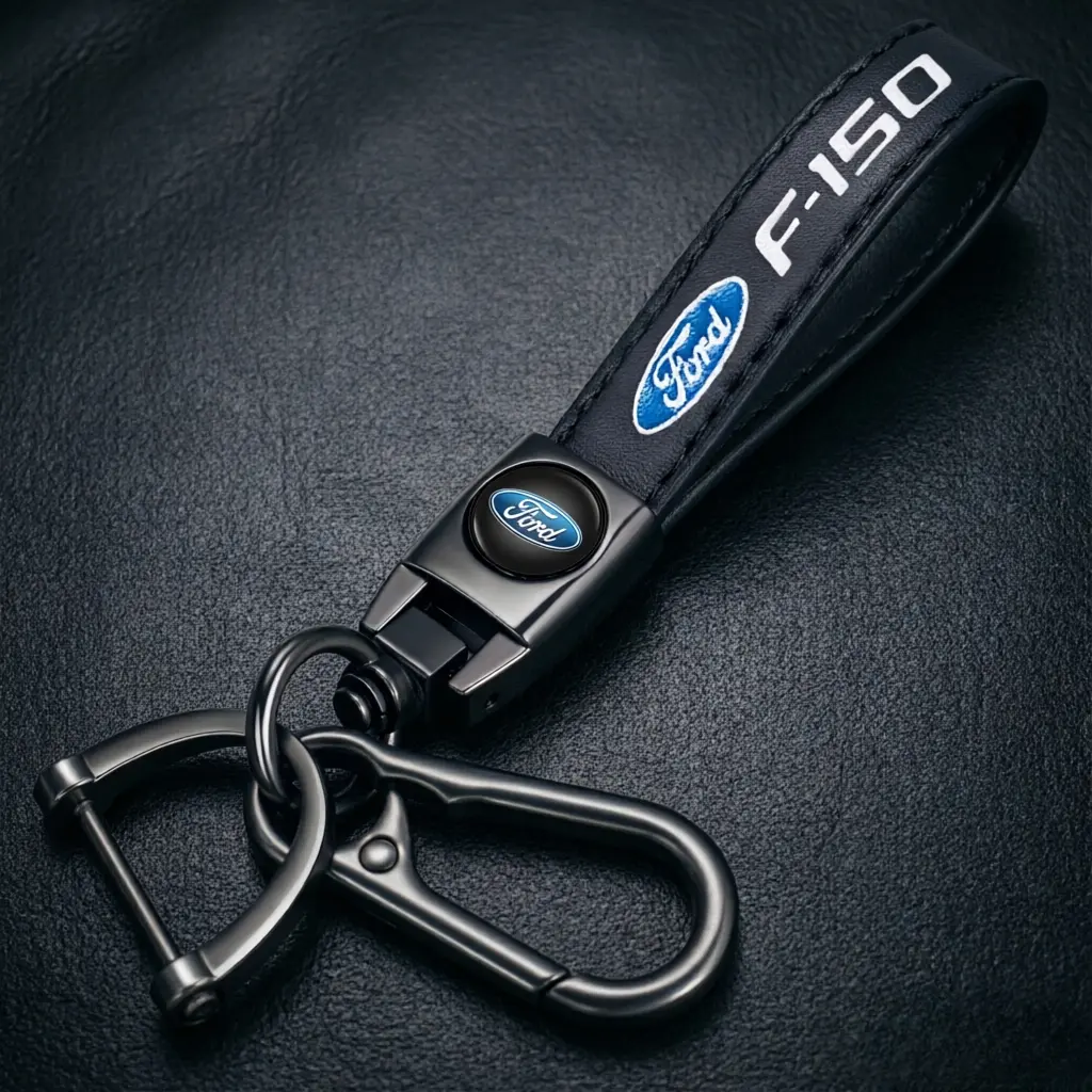 Custom Personalized Heavy Duty Fade Resistant Metal Keychain Set for Car Keys - Stylish Keyring, Rugged Automobile Accessory Compatible with Ford Mustang, F-150, Bronco - Premium Car Key Holder Gift for Friends, Stylish Keychain, Durable