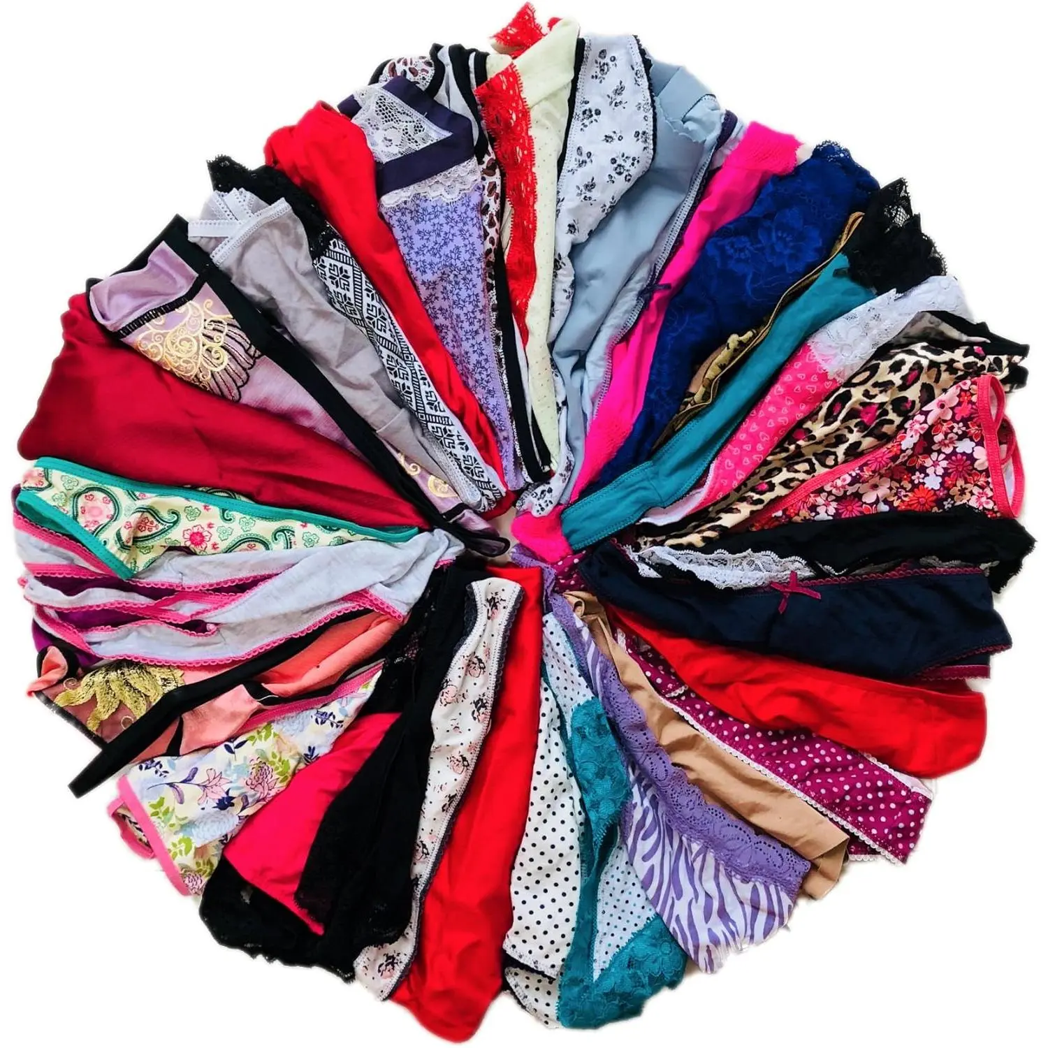 Variety Panties for Women Pack Sexy Thong Hipster Briefs G-String Tangas Assorted Multi Colored Underwear